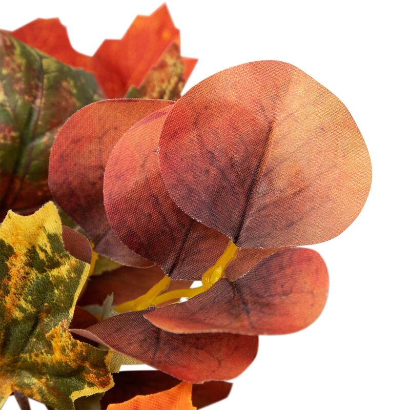 Mums and Berries with Fiery Foliage Fall Harvest Wreath - 24"