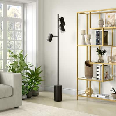 Dorset 3-Light Floor Lamp with Metal Shades