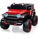 preview thumbnail 19 of 28, 2 Seater Ride On Car with Remote Control, 4WD Off-Road Truck 12V Electric Battery Powered Ride On Toys Red