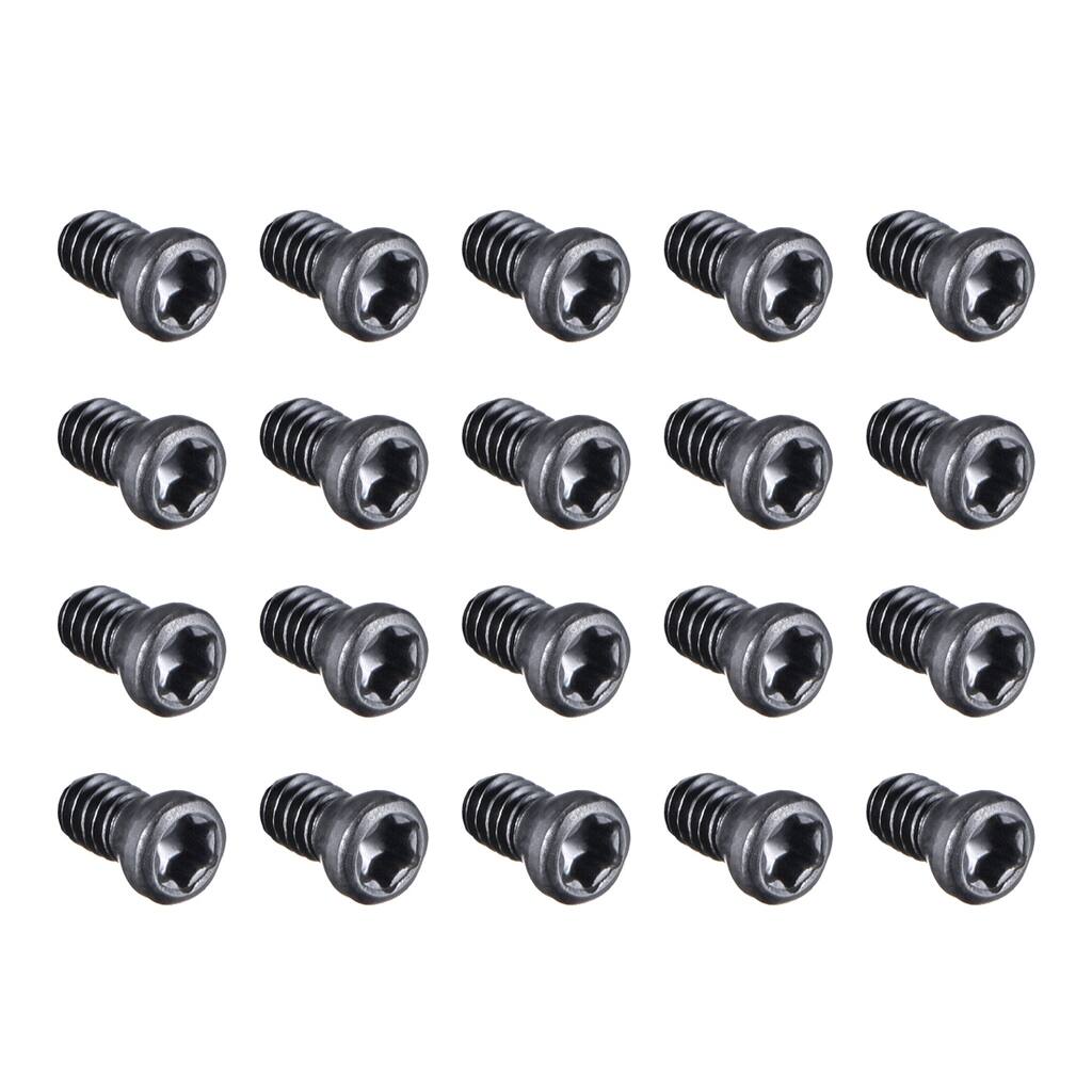 M2.5x5mm Torx Screws For Replaces Carbide Insert CNC Lathe 20pcs - Black