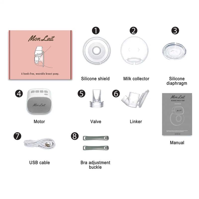Mon Lait Pump - Hands-free, wearable breast pump - White