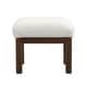 preview thumbnail 9 of 13, Roomfitters Mid-Century Accent Chair with Ottoman, Fabric Upholstered Armchair and Footrest Set with Wood Frame, White