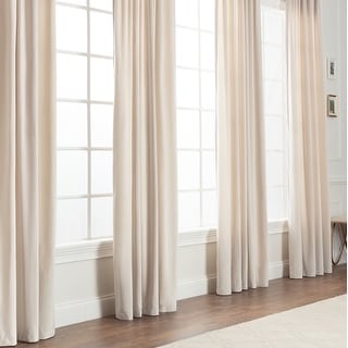 Chanasya Velvet Grommet Window Curtain Panel Pair (Set of 2)