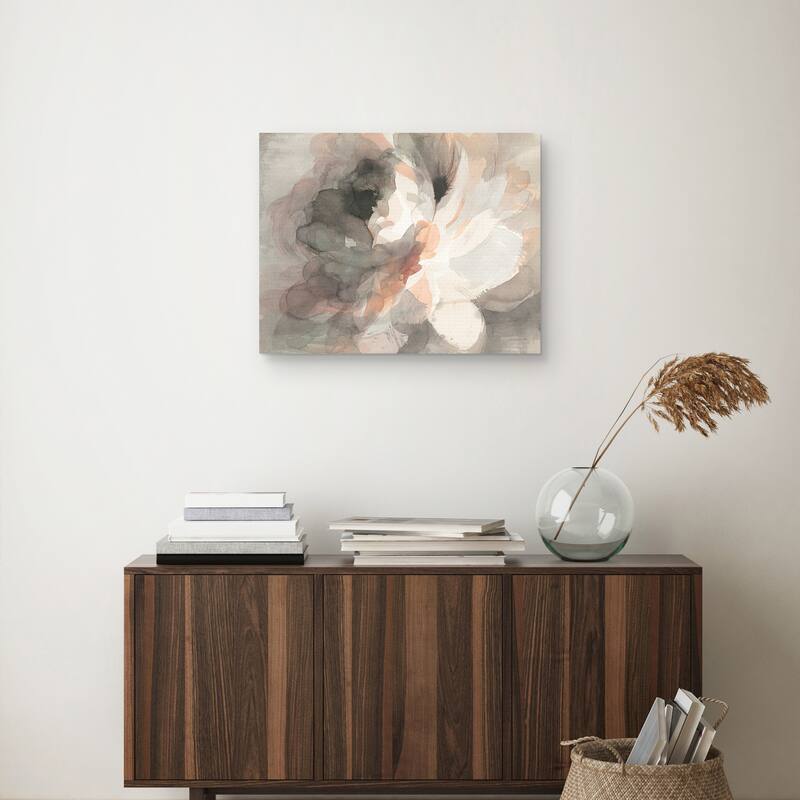 Abstract Peony Crop by Danhui Nai Canvas Art Print