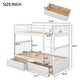 preview thumbnail 3 of 7, Twin over Twin Bunk Bed with Drawers, Convertible Beds,White