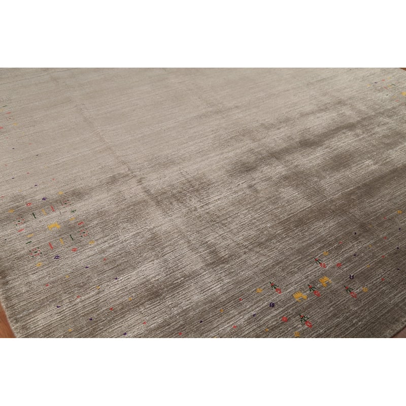Gabbeh Indian Rug Hand-Knotted Wool Carpet - 8'5"x 9'8"