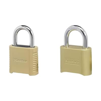 Master Lock Heavy Duty Indoor/Outdoor Combination Lock (875D) & (175D) - Brass