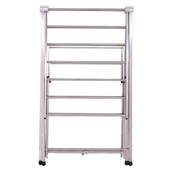 Shop Costway 58 Folding Clothes Drying Rack Laundry Dry Hanger