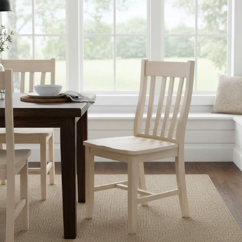 Copper Grove Quince Solid Wood Schoolhouse Chairs, Set of 2