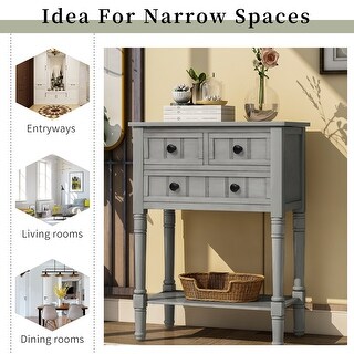 GYCZYCX Metal Console Table with 3 Tier Storage Rack,Entryway Table