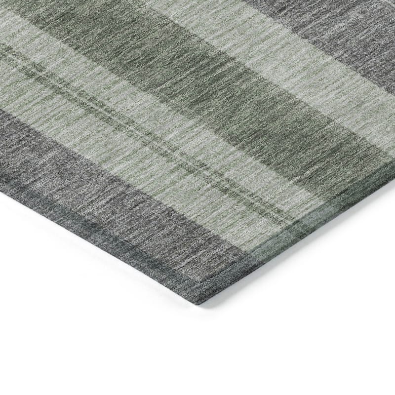 HomeRoots Striped Transitional Rectangle Outdoor Rug