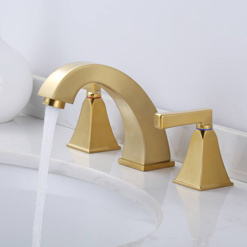 WOWOW 8 in. Widespread Double Handle Bathroom Faucet