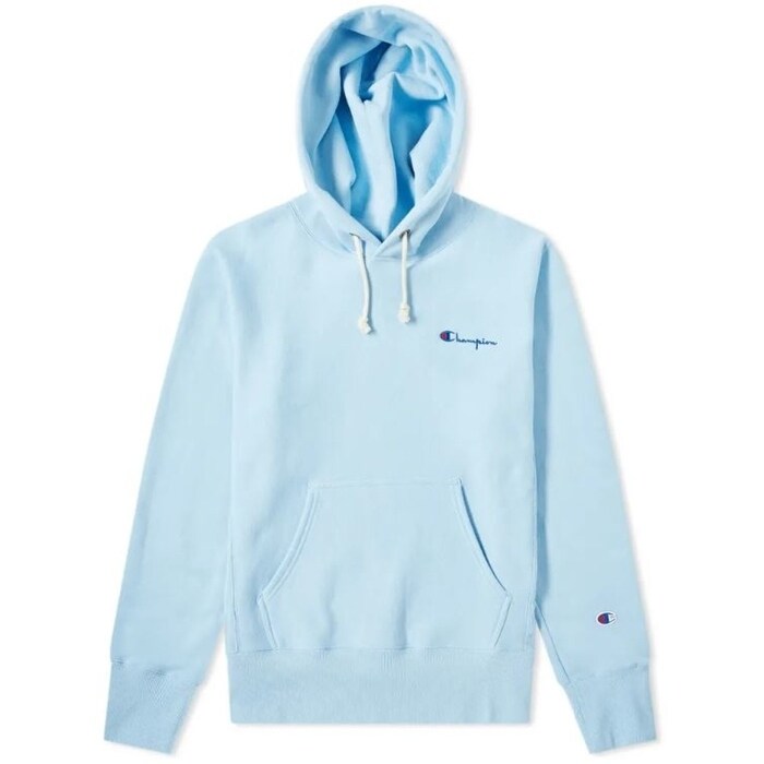 blue champion hoodie reverse weave