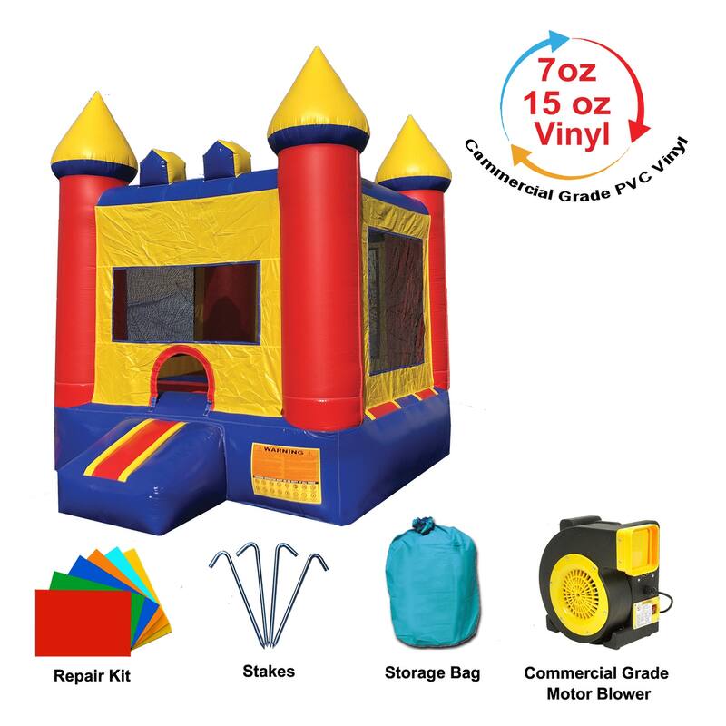Jingo Jump Simi-Commercial Castle Bouncer - 10′ L x 10′ W x 13′ H