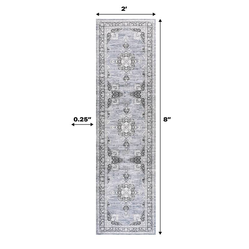 JONATHAN Y Wincer Bohemian Distressed Chenille Machine-Washable Area Rug