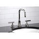 preview thumbnail 12 of 19, Kingston Brass Manhattan 8 in. Widespread Bathroom Faucet
