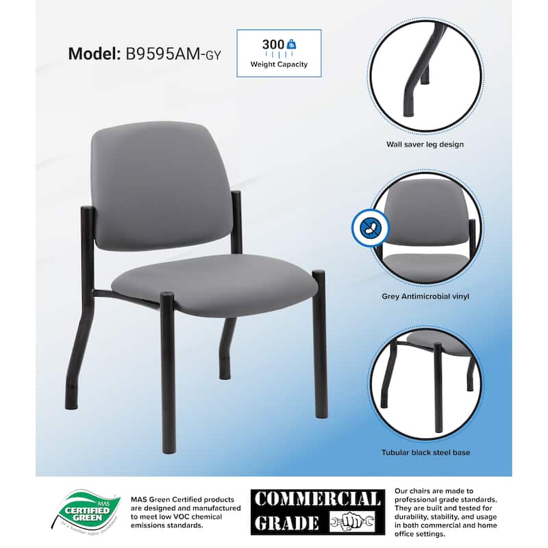 Boss Office Products Big and Tall Antimicrobial Guest Chair