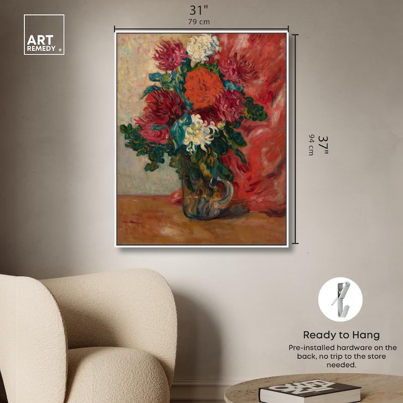 Valtat Dahlias Canvas by Art Remedy