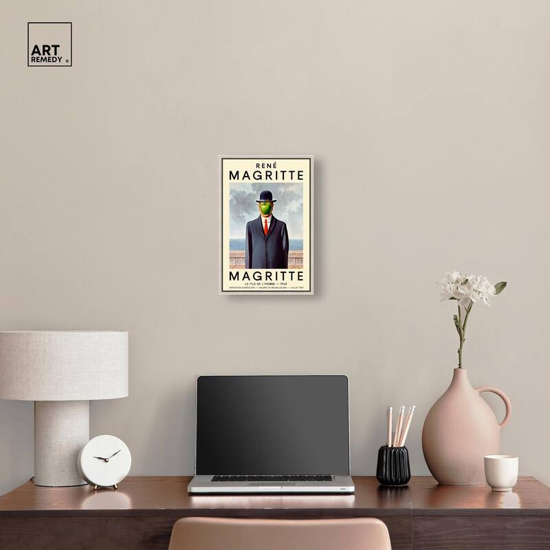 Man with the Apple Canvas by Art Remedy