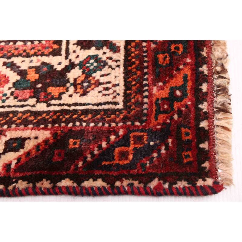 ECARPETGALLERY Hand-knotted Melis Vintage Red Wool Rug - 6'9 x 9'10