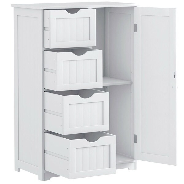 Bath Caddies Storage Home Garden Tall Bathroom Cabinet Storage Shelves Cupboard Unit Wooden Free Stand W Drawer Topografiapv Cl