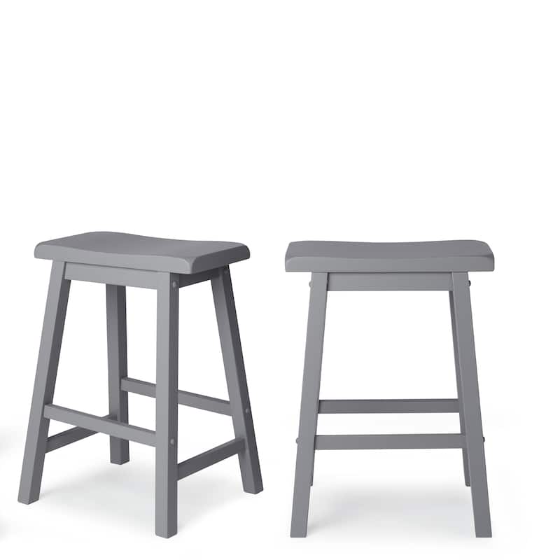 Salvador Saddle Seat Counter Stool (Set of 2) by iNSPIRE Q Bold - Grey