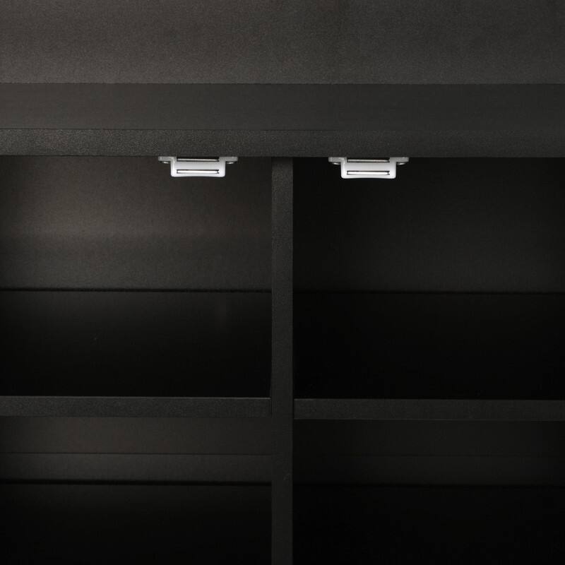Wide Hall Tree with 10 Shoe Cubbies & 7 Coat Hooks, 43" W Coat Rack with Entryway Bench, 3-in-1 Design and Adjustable Shelves