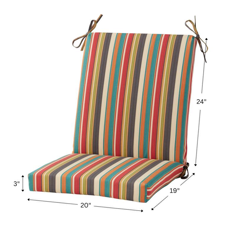 Greendale Home Fashions Outdoor High Back Chair Pad