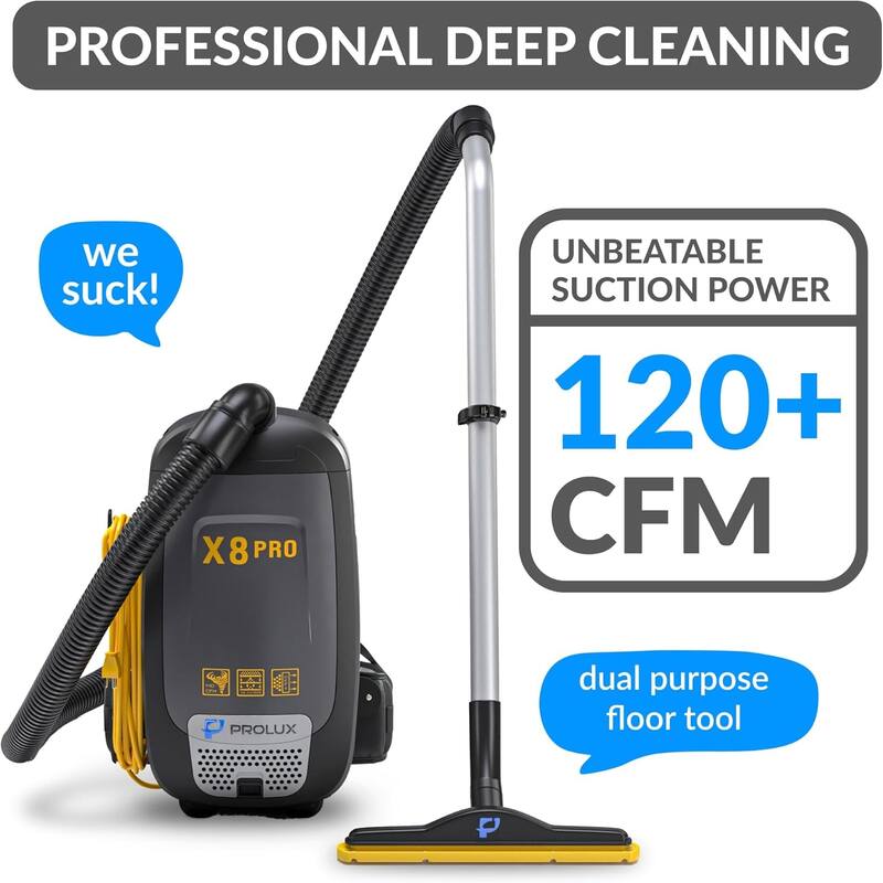 Prolux X8 Pro Backpack Vacuum w/ Deluxe 1 1/2" Tool Kit