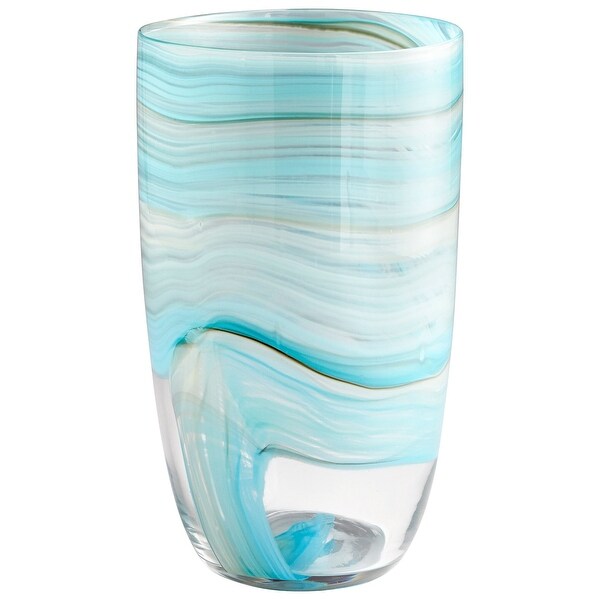 Cyan Design 09453 Sky 8" Diameter Glass Vase - Sky Blue