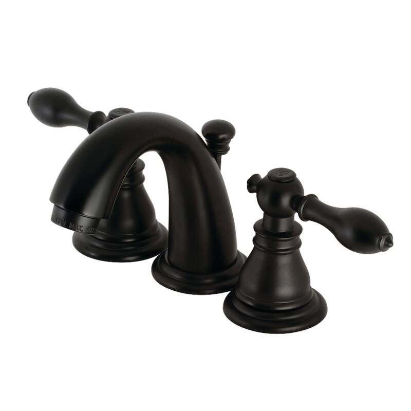 Kingston Brass American Classic 8 in. Widespread Bathroom Faucet in Matte Black