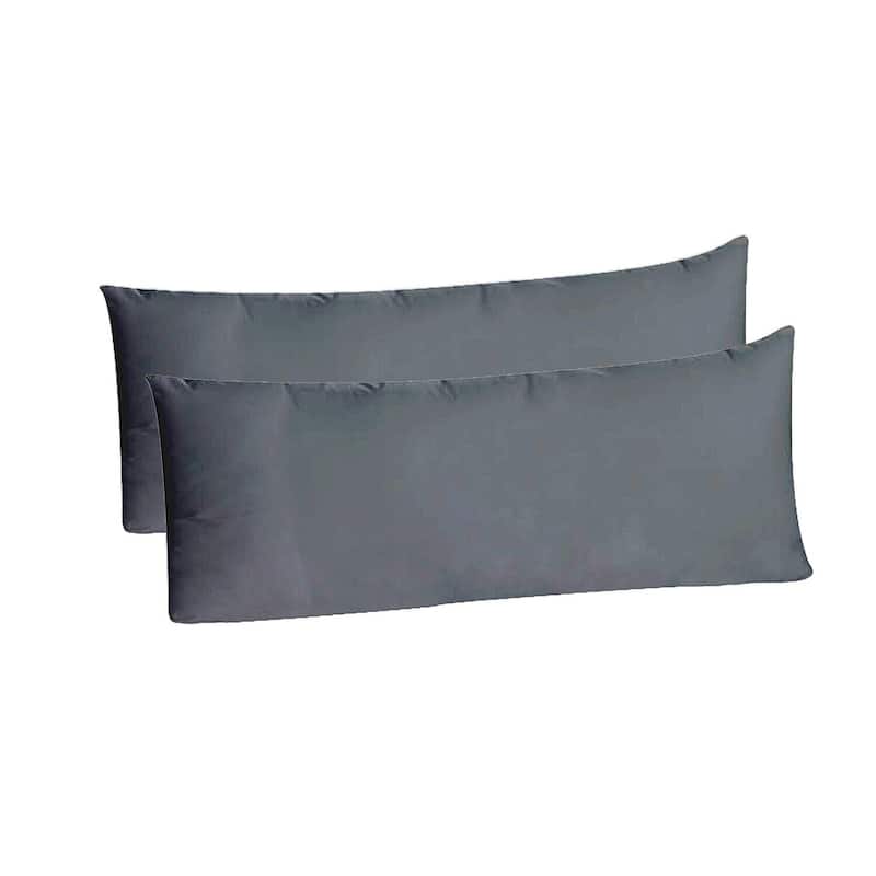 White Turkish Cotton and Microfiber Body Pillowcases (Set of 2)