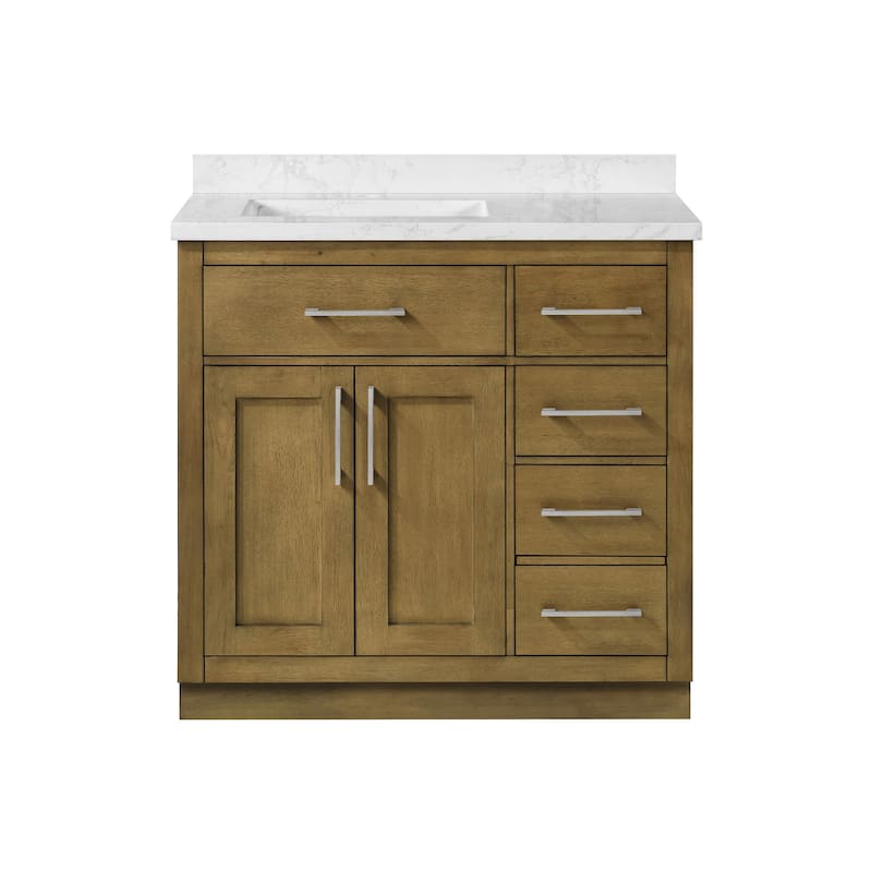 Athea Bathroom Vanity with White Engineered Marble Top