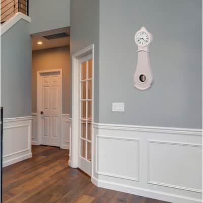 Howard Miller Torrence 91st Anniversary Elegant, Vintage, Curvaceous and Farmhouse Chic, Chiming Wall Clock with Pendulum