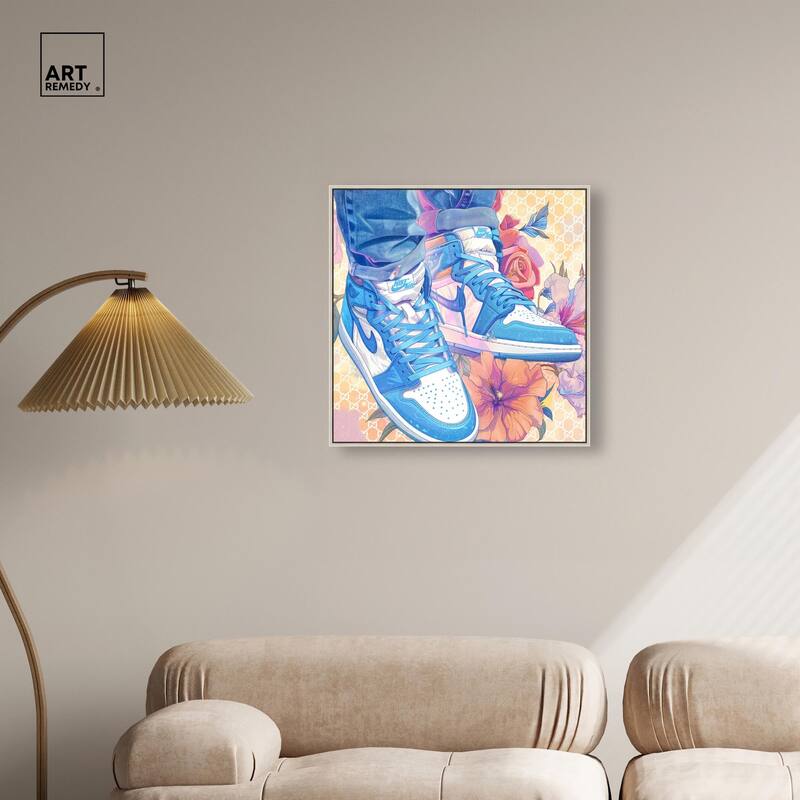 Sneakers in Bloom Canvas by Art Remedy