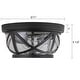 preview thumbnail 5 of 6, C Cattleya 2-Light Matte Black Motion Sensing Outdoor Flush Mount Light With Clear Seeded Galss
