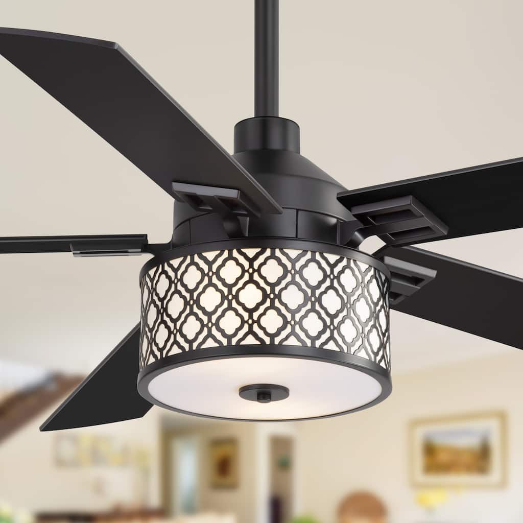 52-inch Reversible 5-Blade Fandelier Ceiling Fan with Light and Remote