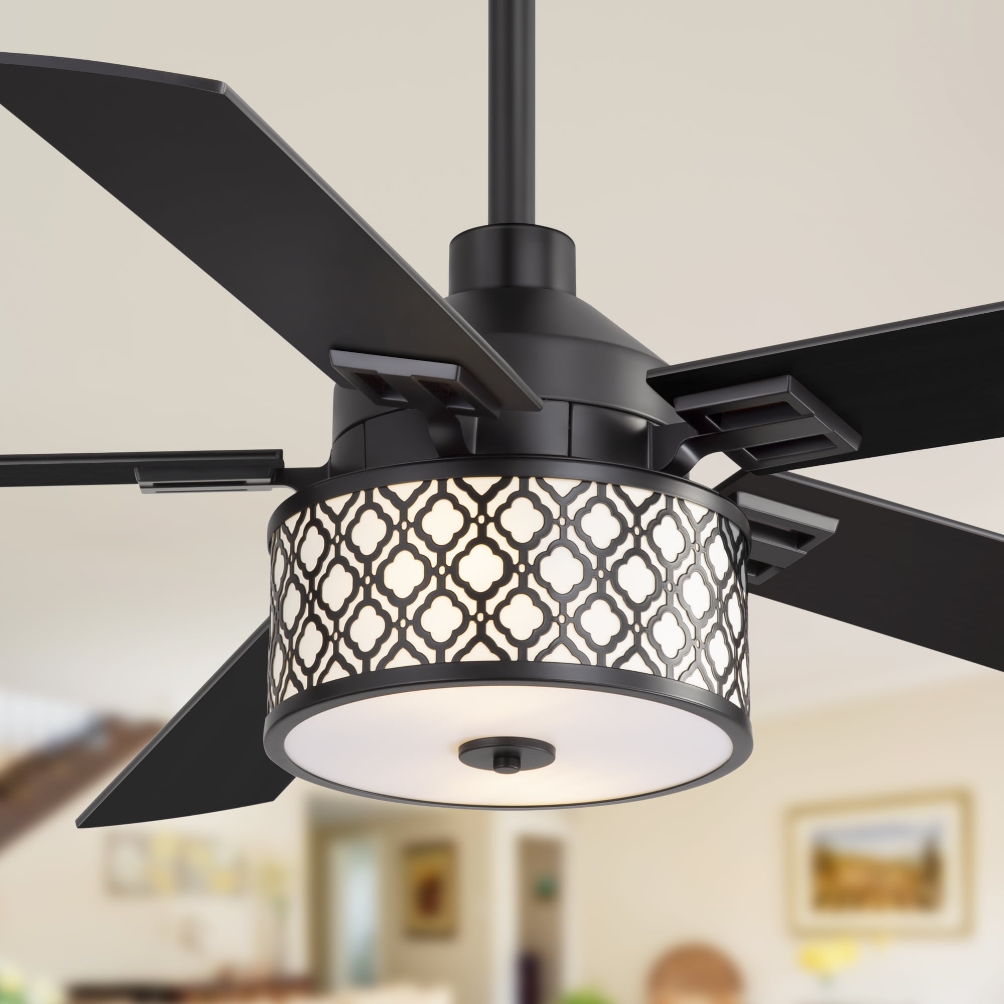 Airsurfer 52-inch Reversible 5-Blade Fandelier Ceiling Fan with Light and Remote