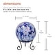 preview thumbnail 3 of 9, Alpine Corporation 8" Diameter Indoor/Outdoor Glass Gazing Globe with LED Lights and Stand, Blue/White