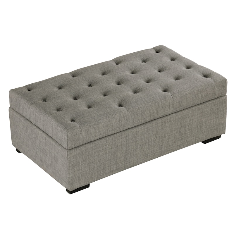 Tufted Sleeper Couch Settee, Ottoman with Folding Sofa Bed, Convertible Ottoman Sleeper with Memory Mattress
