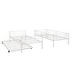 preview thumbnail 15 of 16, Contemporary Twin-Over-Twin Metal Bunk Bed With Trundle,Can be Divided into two beds,No Box Spring needed
