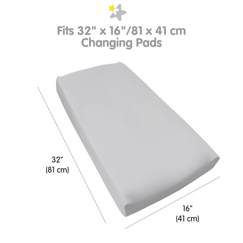 BreathableBaby Waterproof Cover, For 32" x 16"/81 x 41 cm Changing Pad (2-Pack) - N/A