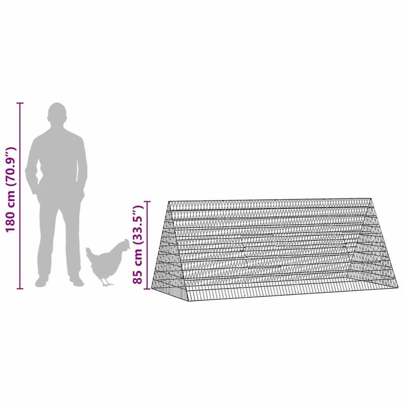 vidaXL Chicken Cage Silver in Galvanised Steel