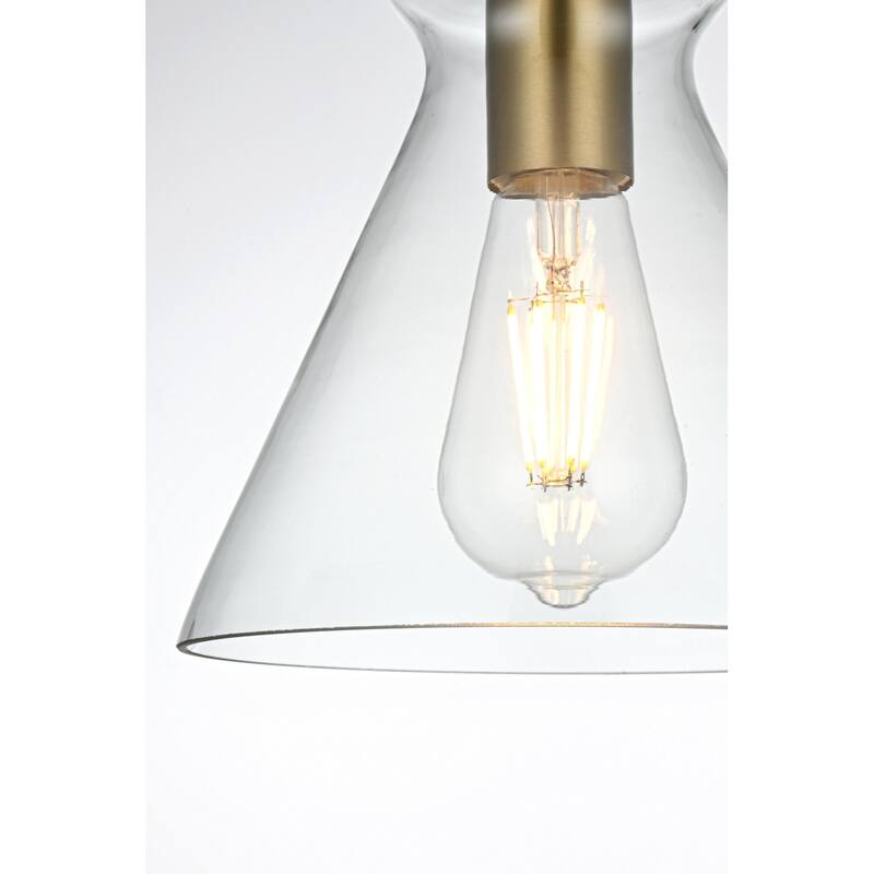 Elegant Lighting Destry Single Light 8" Wide Mini Pendant with Clear