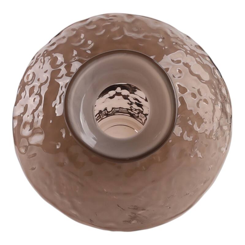 Glass Decorative Vase Contemporary Textured Flower for Home Decor
