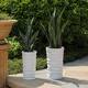 Reyis White Finish Tall Wavy Planters (Set of 2) by Havenside Home