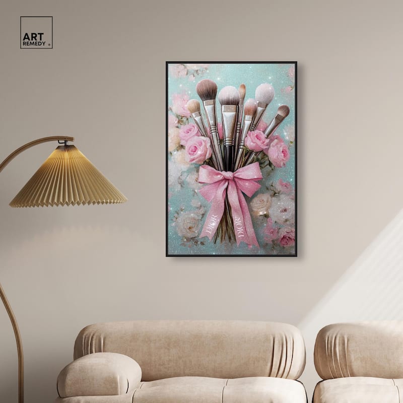 Bouquet of Make Up Brushes Canvas by Art Remedy