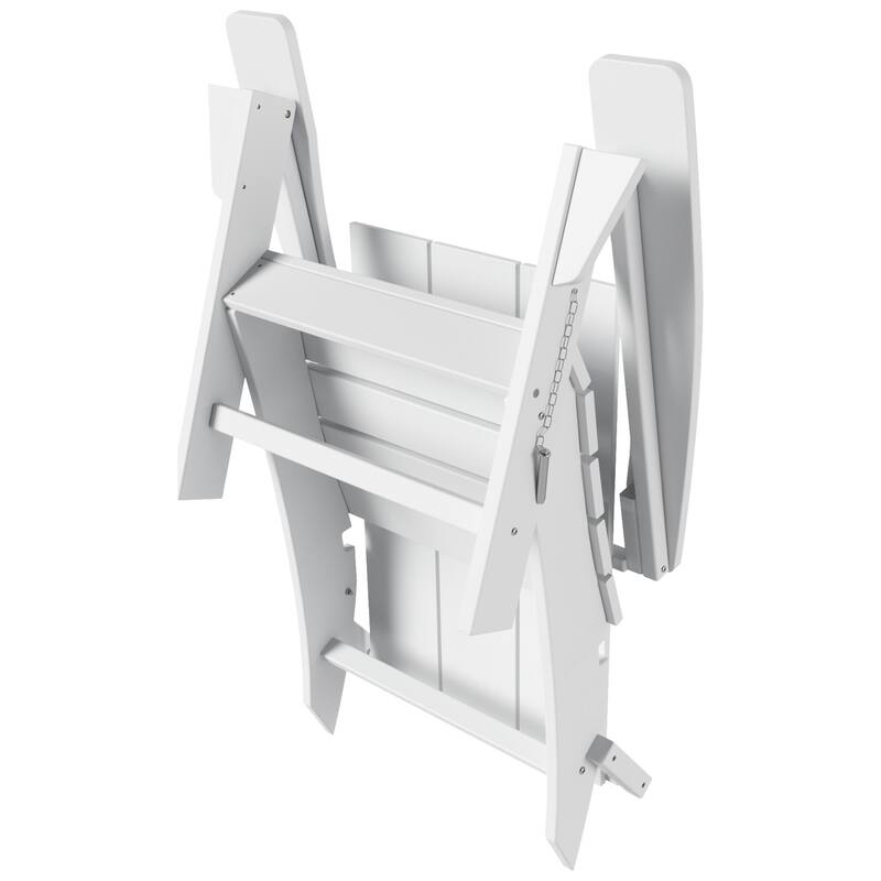 Polytrends Shoreside Modern Poly Folding Eco-Friendly All Weather Adirondack Chair (Set of 4)