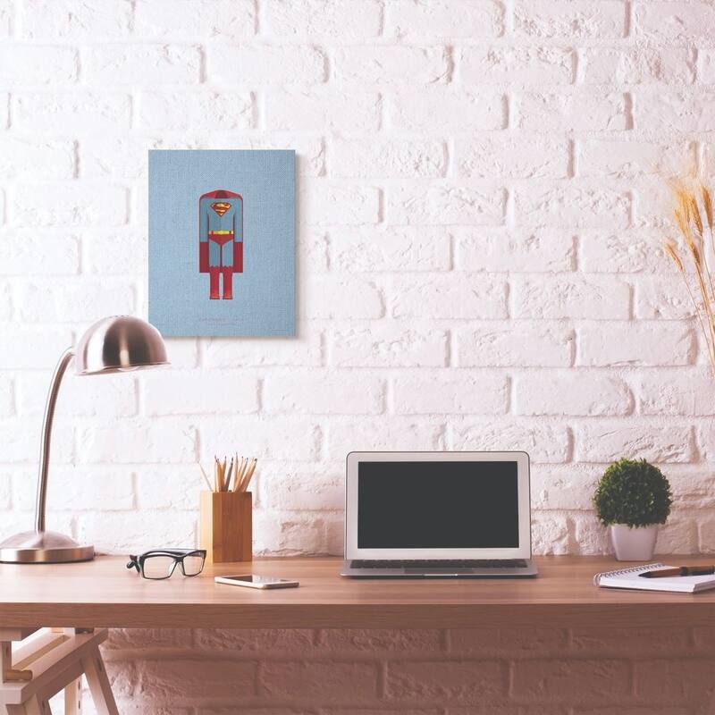 Stupell Superman Famous People Characters Fashion Design Canvas Wall Art, Proudly Made in USA