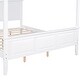 preview thumbnail 8 of 7, Queen Size Canopy Platform Bed with Headboard and Footboard,Slat Support Leg,White